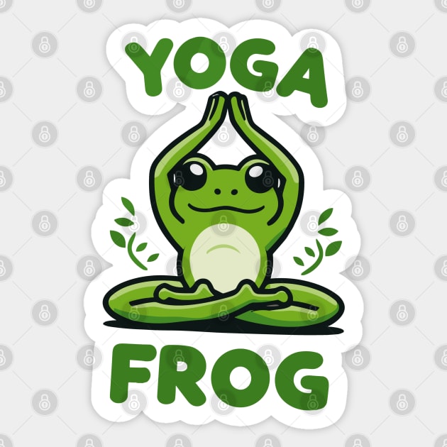 Yoga Frog Sticker by JessArty